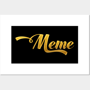 Gold Meme Posters and Art